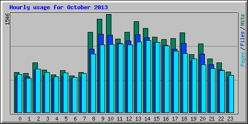 Hourly usage for October 2013