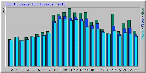 Hourly usage for November 2013