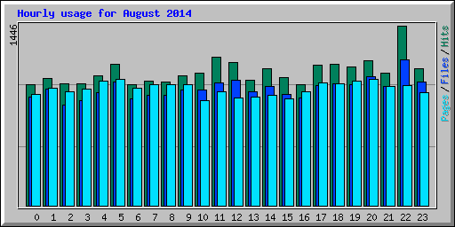 Hourly usage for August 2014
