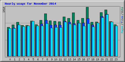 Hourly usage for November 2014