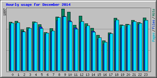 Hourly usage for December 2014