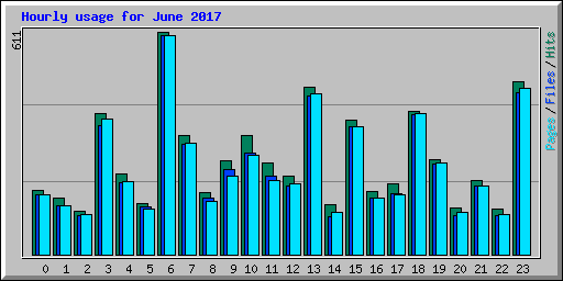 Hourly usage for June 2017