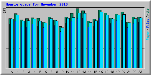 Hourly usage for November 2018