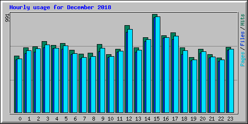 Hourly usage for December 2018