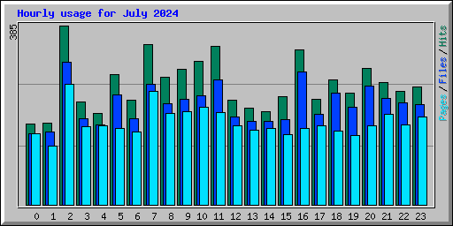 Hourly usage for July 2024
