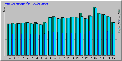 Hourly usage for July 2026
