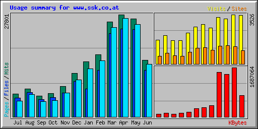 Usage summary for www.ssk.co.at